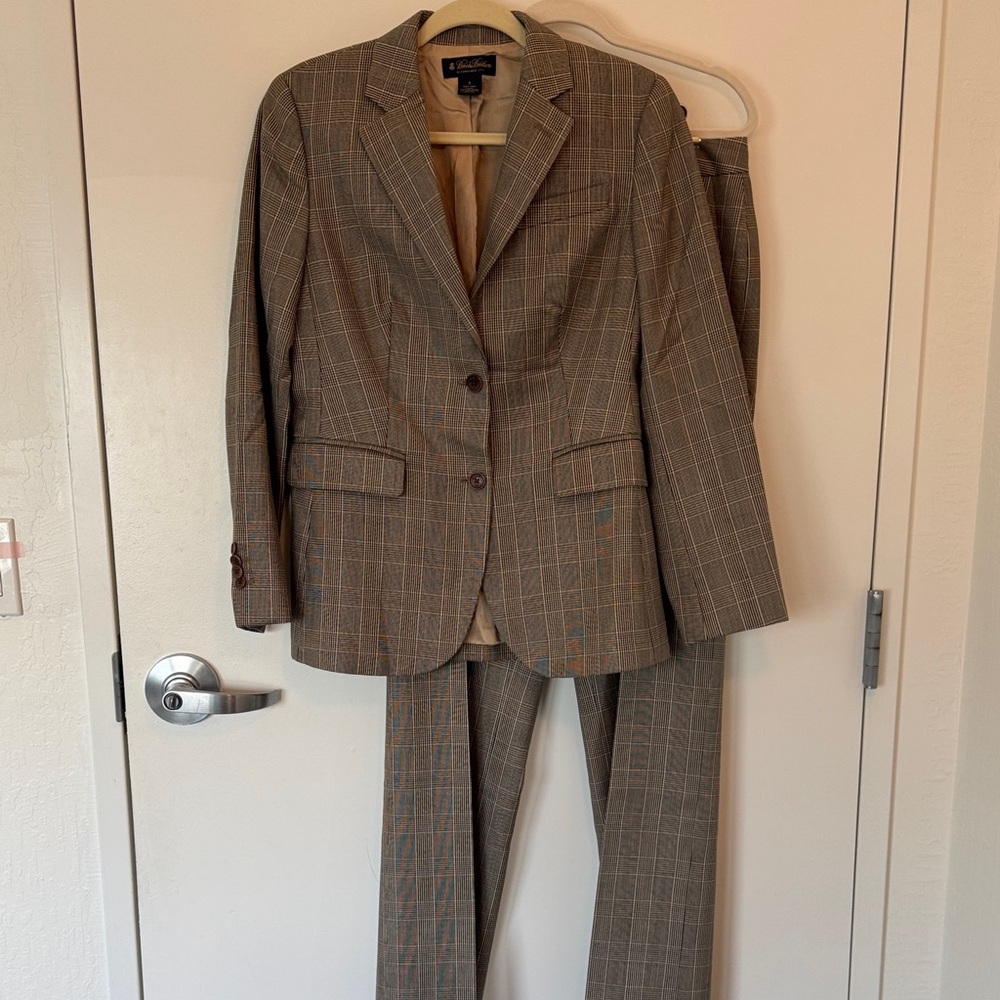 Ralph Lauren Brown Patterned Men's Suit